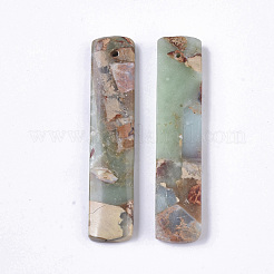 Natural Aqua Terra Jasper Pendants&nbsp;G-S366-007E