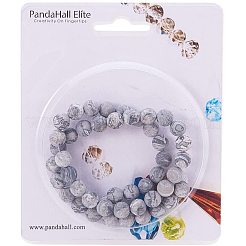 Natural Picasso Stone/Picasso Jasper Beads Strands&nbsp;G-PH0028-8mm-08