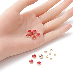 Heart Alloy Enamel Charms&nbsp;ENAM-YW0002-85A