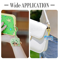 100Pcs 20 Styles Opaque Solid Color Bulb Shaped Plastic Push Gate Snap Keychain Clasp Findings&nbsp;KY-TA0001-58