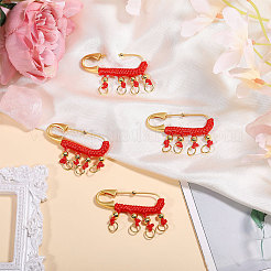 4Pcs Chinese Brass Safety Pins Findings&nbsp;JEWB-CA0001-71