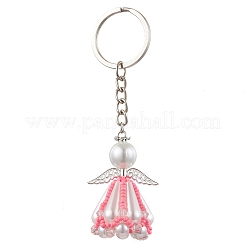 Glass Seed Bead with Acrylic Angel Keychain&nbsp;KEYC-MZ00026