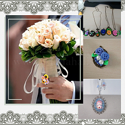 DIY Blank Oval Pendant Making Kit&nbsp;DIY-PH0020-80