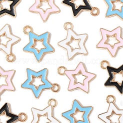 20Pcs 4 Colors Alloy Enamel Pendants&nbsp;ENAM-FP0002-65