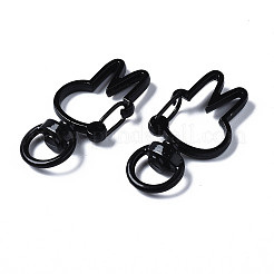 Spray Painted Eco-Friendly Alloy Swivel Snap Hooks Clasps&nbsp;PALLOY-T080-12A-NR