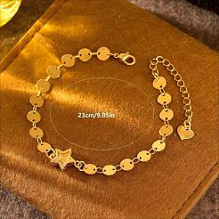 Brass Star Link Bracelets&nbsp;WL3635-2