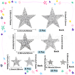 24Pcs 4 Styles Resin Rhinestone Hotfix Rhinestone Iron on/Sew on Cloth Patches&nbsp;DIY-CY0002-14