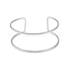 Non-Tarnish 304 Stainless Steel Hollow Open Cuff Bangles for Women&nbsp;LS-BJEW-S155-04P