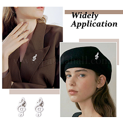6Pcs Musical Note 304 Stainless Steel Lapel Pin Backs for Backpack Clothes&nbsp;JEWB-FH0003-12P