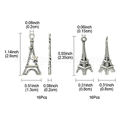 32Pcs 2 Styles Tibetan Style Alloy Pendants&nbsp;FIND-FS0002-12