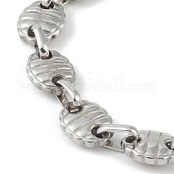 Non-Tarnish 201 Stainless Steel Coffee Bean Chain Bracelets for Women Men&nbsp;BJEW-I316-06P