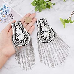 2Pcs Fashionable Alloy Tassel Epaulettes&nbsp;DIY-FH0004-65