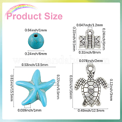 DIY Ocean Theme Double Layer Bracelets Making Kits&nbsp;DIY-SC0029-52