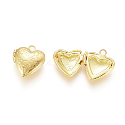 Brass Locket Pendants&nbsp;KK-G386-10G