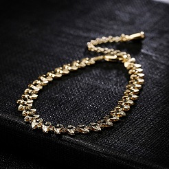Brass Link Chain Bracelets&nbsp;BJEW-EE0003-03G