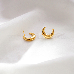 Minimalist Moon 304 Stainless Steel Stud Earrings&nbsp;OR3894