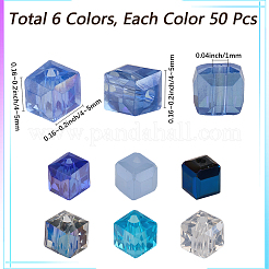 300pcs 6 Styles Electroplate Glass Beads Sets&nbsp;GLAA-SC0002-68C