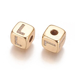 Brass Micro Pave Cubic Zirconia Beads&nbsp;KK-K238-16G-L