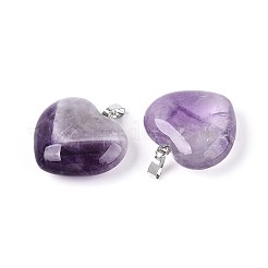 Natural Amethyst Pendants&nbsp;G-N349-05D-P
