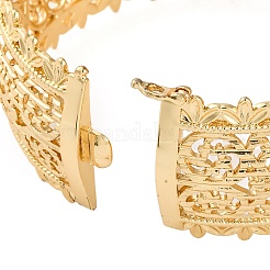 Hollow Rack Plating Brass Hinged Bracelets&nbsp;BJEW-M040-21G