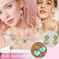 36Pcs 6 Colors Alloy Enamel Pendants&nbsp;ENAM-PH0003-35