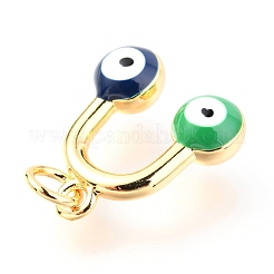 Brass Enamel Pendants&nbsp;KK-Y001-01D-G