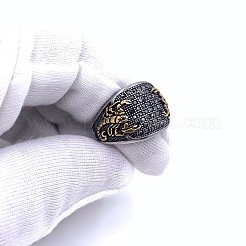 Scorpion Pattern 304 Stainless Steel Micro Pave Cubic Zirconia Finger Rings for Men&nbsp;FS-WG5AE2F-08