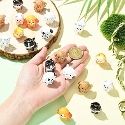 20Pcs 10 Styles Resin Dog Display Decorations&nbsp;DJEW-CJC0010-008