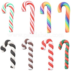 64Pcs 8 Styles Christmas Handmade Polymer Clay Beads&nbsp;CLAY-FS0001-49