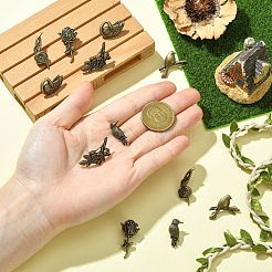 12Pcs 6 Styles Zinc Alloy Lapel Pin Backs for Clothes&nbsp;JEWB-CJ0003-25