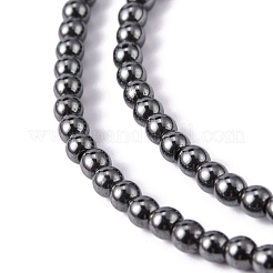 Non-Magnetic Synthetic Hematite Beads Strands&nbsp;G-H1624-4mm-1