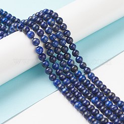 Natural Lapis Lazuli Beads Strands&nbsp;G-G423-6mm-A