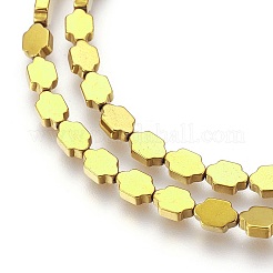 Electroplated Non-magnetic Synthetic Hematite Beads Strands&nbsp;G-P392-D06