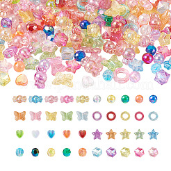 800Pcs 8 Style Transparent Acrylic Beads&nbsp;TACR-FW0001-05
