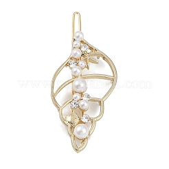 Plastic Imitation Pearl & Alloy Rhinestone Hair Barrettes&nbsp;AJEW-A056-03D