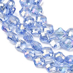 Electroplate Transparent Glass Beads Strands&nbsp;GL-CBA7A17-02A-09