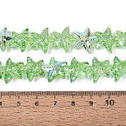 Electroplate Transparent Glass Beads Strands&nbsp;EGLA-Q136-01A-09
