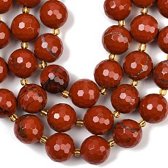 Natural Red Jasper Beads Strands&nbsp;G-C249-A12-16mm