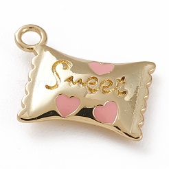Golden Tone Brass Enamel Pendants&nbsp;KK-H746-01G