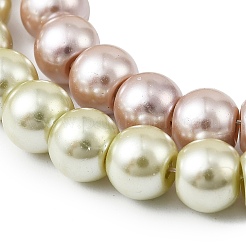 Baking Paint Pearlized Glass Pearl Round Bead Strands&nbsp;HY-XCP0001-29