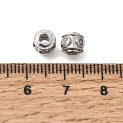 Brass Micro Pave Clear Cubic Zirconia Beads&nbsp;KK-N289-10P