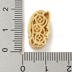 Brass Micro Pave Cubic Zirconia with Resin Beads&nbsp;KK-G493-05G