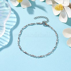 Non-Tarnish 304 Stainless Steel Bar Link Chain Bracelets for Women&nbsp;BJEW-JB10589-02