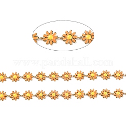 Golden Brass Enamel Link Chains&nbsp;CHC-H103-06D-G
