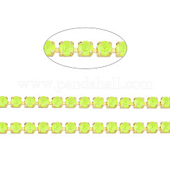 Brass Rhinestone Strass Chains&nbsp;CHC-N017-003B-B02