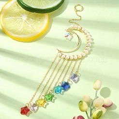 Wire Wrapped Natural Pearl Pendant Decorations&nbsp;HJEW-JM01256-01