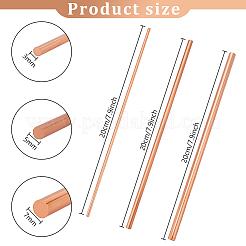 3Pcs 3 Styles Copper Bar Sticks&nbsp;DIY-PH0030-26