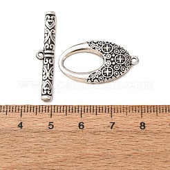 Brass Toggle Clasps&nbsp;KK-CJC6001-01B-AS-RS