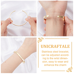 2Pcs Brass Grooved Open Cuff Bangles Set for Women&nbsp;BJEW-UN0001-31