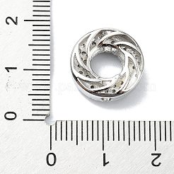 Rack Plating Brass Micro Pave Clear Cubic Zirconia Beads&nbsp;KK-U014-03P